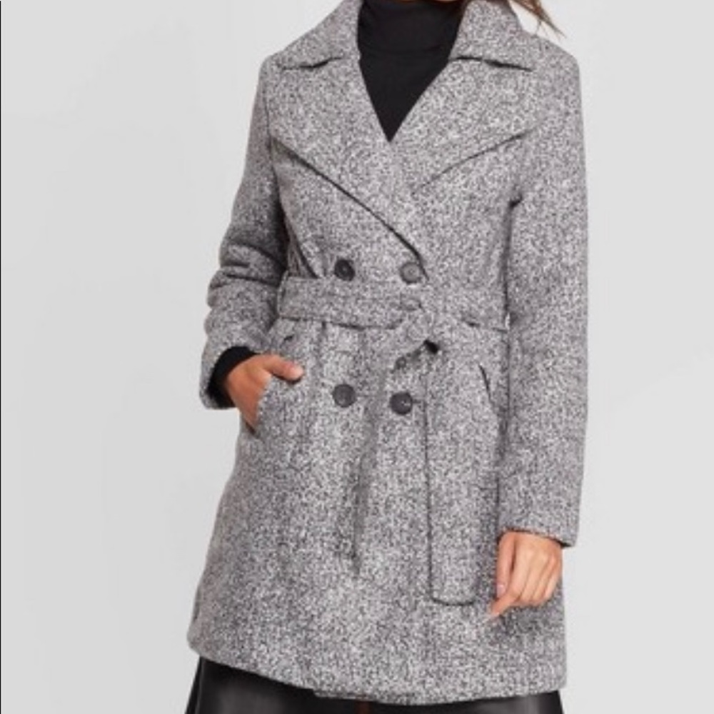 Modern Grey Pea Coat